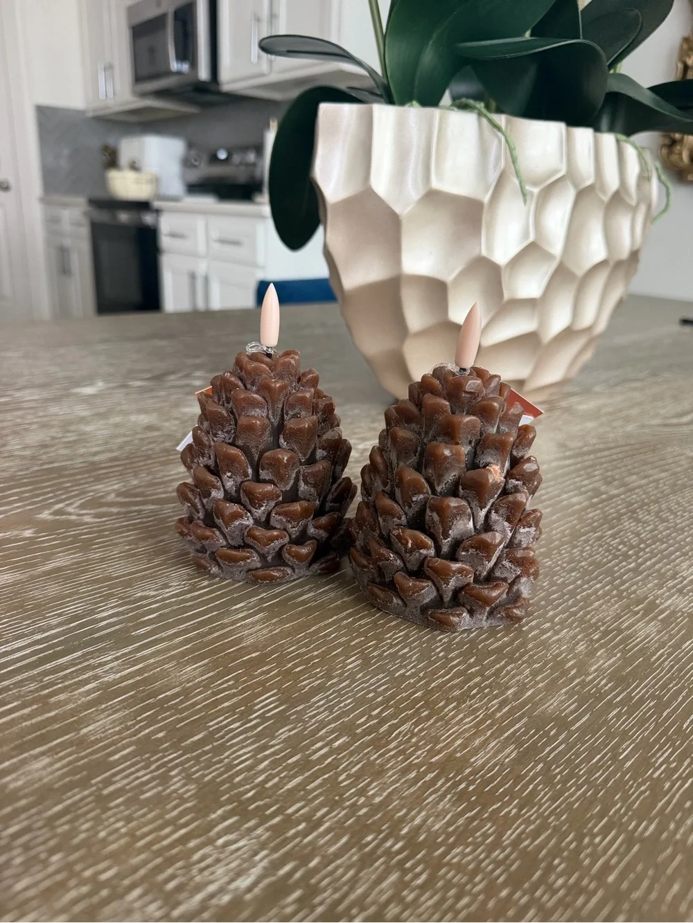 2026 Hobby Lobby VIRAL Pinecone Decorative LED Candles (Set of 2- Home Accents